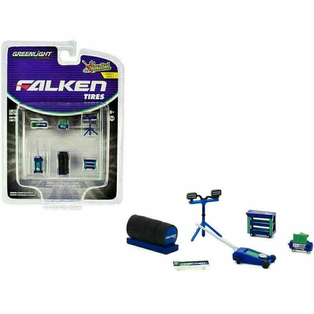 

Greenlight 1/64 Auto Body Shop Tools Falken Tires Greenlight Auto Body Shop Tools Figure синий