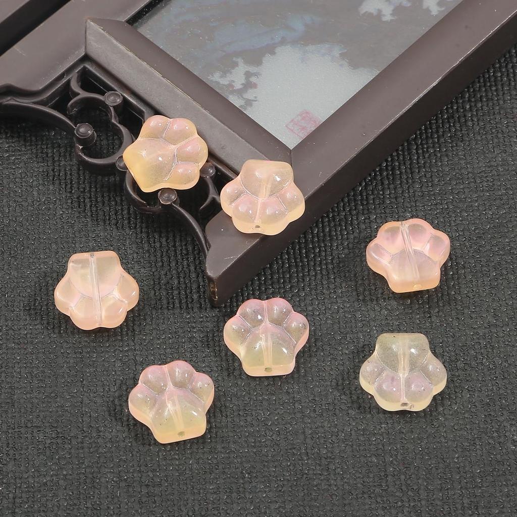 10 ks 13*14mm křišťálové kočičí tlapky Příslušenství Barevný přechodový skleněný přívěsek pro výrobu šperků DIY kouzelné dekorace