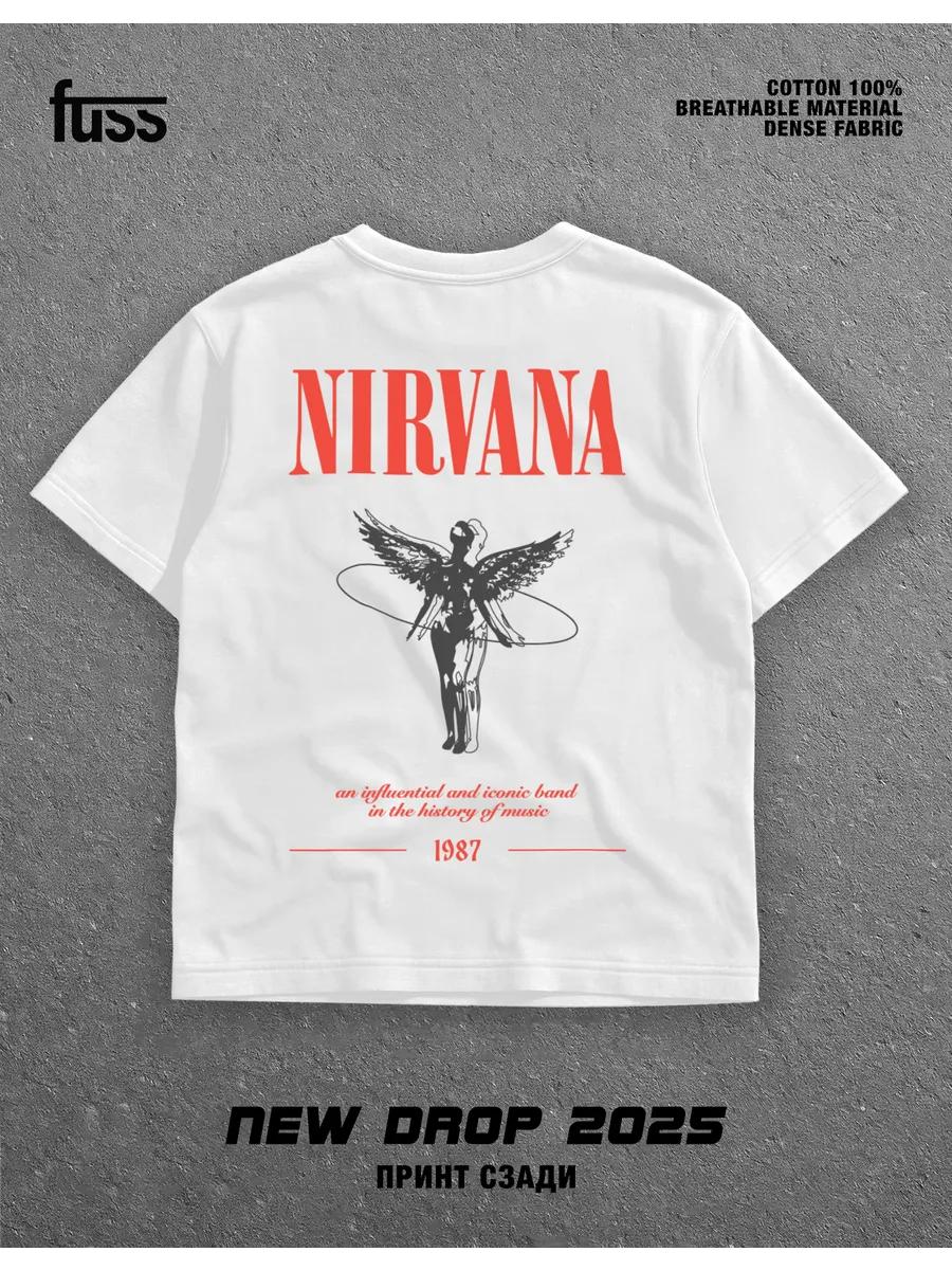Nirvana print T-shirt XL
