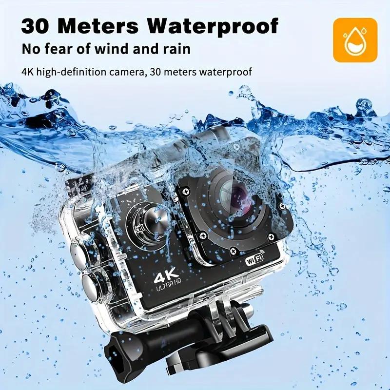 4K Action Camera 1080P/30FPS WiFi 2.0" 170D Underwater Waterproof Helmet Video Recording Camera Sports Cameras Outdoor Mini Cam