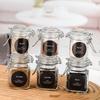 50/100ml Glass Bottle Sealed Storage Jar with Buckle Airtight Locking Lid Big Mouth Kitchen Bottles for Coffee Beans Fruits Nuts