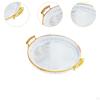 Round Serving Tray Cake Display Plate Versatile Easy To Clean Durability Fruit Food Storage