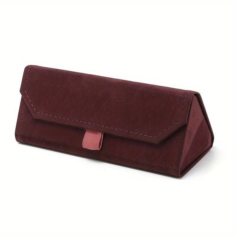 Składane okulary trójkątne Damskie etui Eleganckie etui na okulary przeciwsłoneczne Męskie Miękkie Szlachetne Pudełko na okulary do czytania Etui na okulary