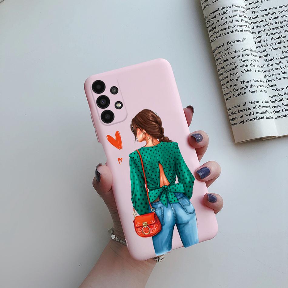 For Cover Samsung Galaxy A13 A33 A53 A73 5G Beautiful Girl Soft Silicone Case For Samsung A13 4G A 13 A135F GalaxyA13 Funda Case