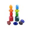 Wooden Stone-shaped Building Blocks Colored Stones Toy 0.22 Children's Educational Decoration Ornaments Stone