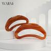 WJia Acetate France Hollow Moon Large Hair Clip - Textured High-End Shark Clip for Women