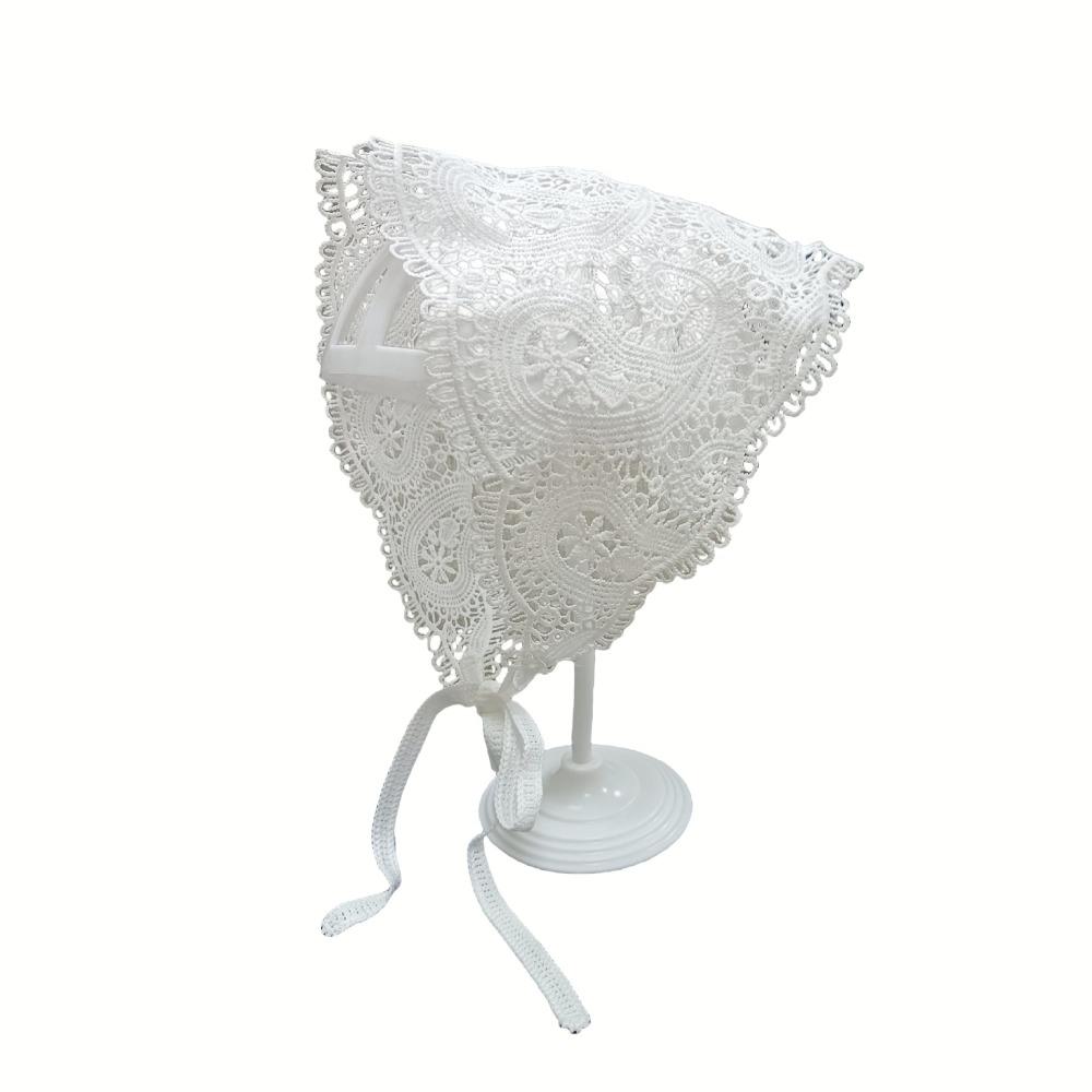 

Французский пасторальный стиль Девушка Цветочный платок на голову Вязаные пляжные аксессуары для волос Треугольная повязка на голову 03