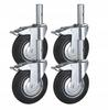 4 Db 200 Mm-es Forgókerék Fékkel Bútorállványzathoz, 100x35 Mm-es Orsó