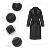 Trench coat da donna giacca lunga larga giacca di pelle da donna OVERSIZE giacca classica con bavero con cintura