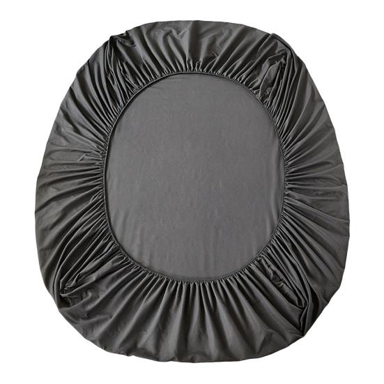 

Простыня на резинке для спальни с противоскользящей эластичной лентой, однотонная, пригодная для машинной стирки, полностью упакованная, защита матраса 150x200cm темно-серого