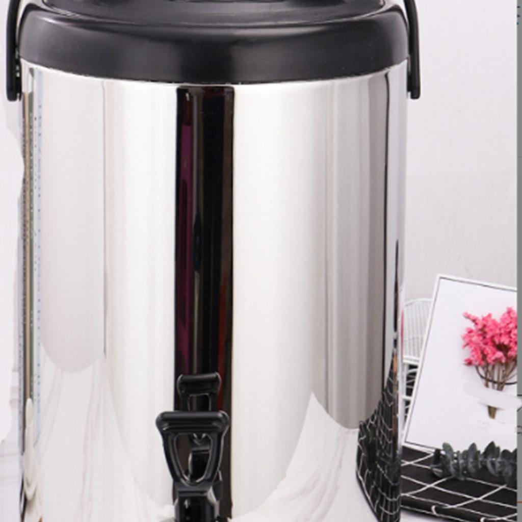 Stainless Steel Milk Tea Bucket Large Capacity Thickened Insulated Beverage Dispenser Barrel with