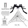 Spider Web Spider Web Outdoor Halloween 8 Light Modes Realistic LED Glow-Up Giant Size For Haunted House Window Door Yard