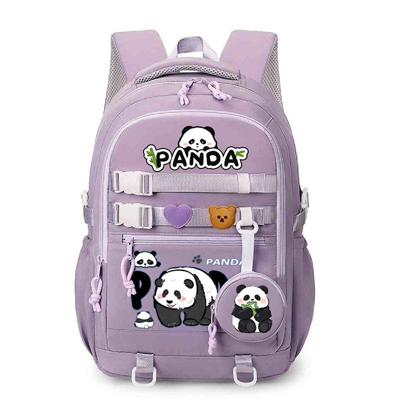 Panda Huahua 2025 New Cute Children's Schoolbag Cross-border Large-capacity Primary and Secondary School Students Lightweight Spine Protection