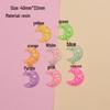 Colorful Resin Sequin Star & Moon Pendant Keychain for DIY Jewelry