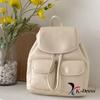 Rucksack mit Kordelzug, glänzende Tasche, Mini-Riemen, Leder, Mini-Tasche