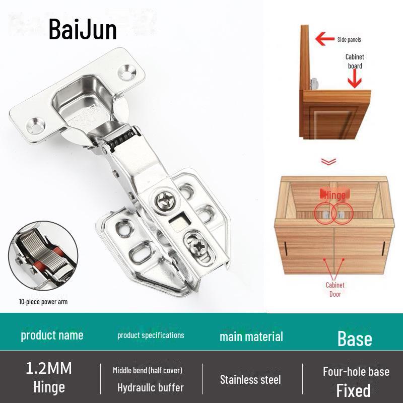 Balama hidraulică cu arc tampon din oțel inoxidabil 304 pentru uși de dulap și dulap