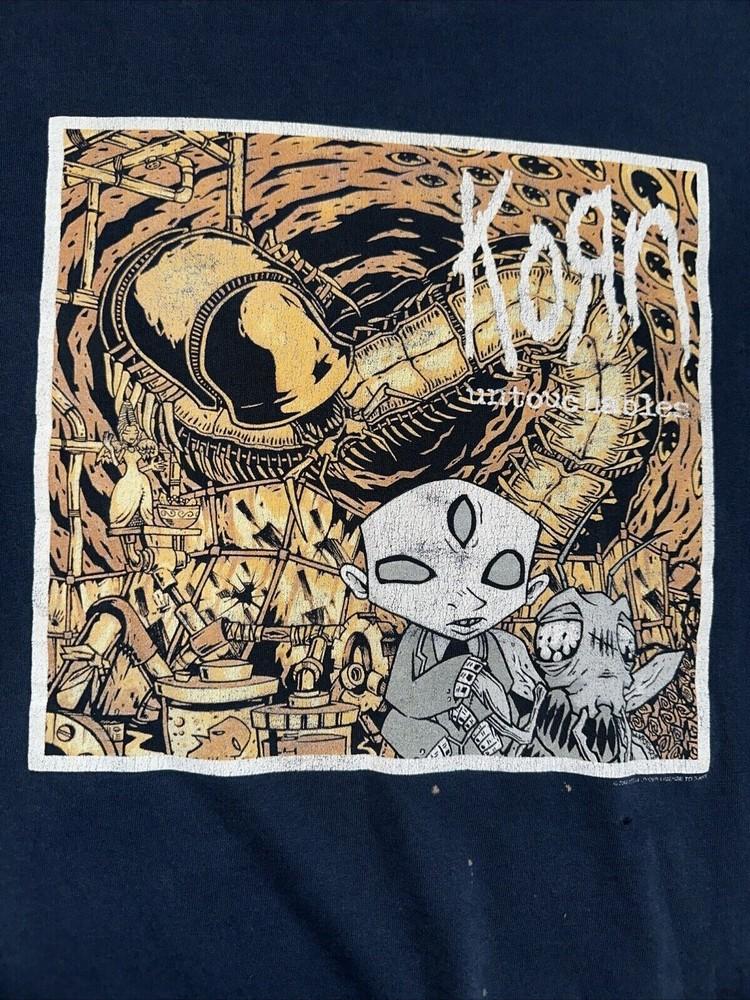 Vintage 2002 Korn Untouchables T-shirt Cotton For men Women All Sizes VN2469 Unisex T-Shirt XXL