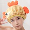 3D Animal Design Kids Shower Cap Polyester All Match Bright-colored Bath Cap for Dorm