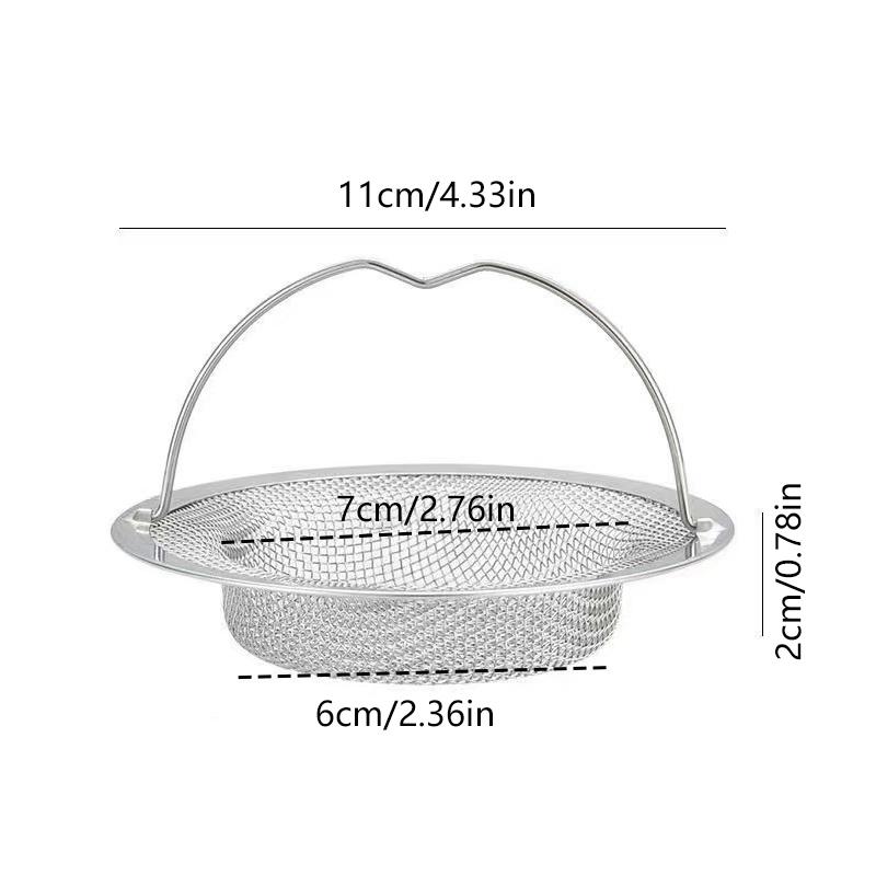 

Stainless Steel Sink Strainer Basket - Foldable Food Waste Filter for Kitchen Sink Drain, Easy Clean
