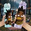 1PC Afro Boy Hip Hop Character Print 750ml Color Plastic Sports Water Bottle Leakproof Flip Straw Lid Suitable for Sports Office Home Use