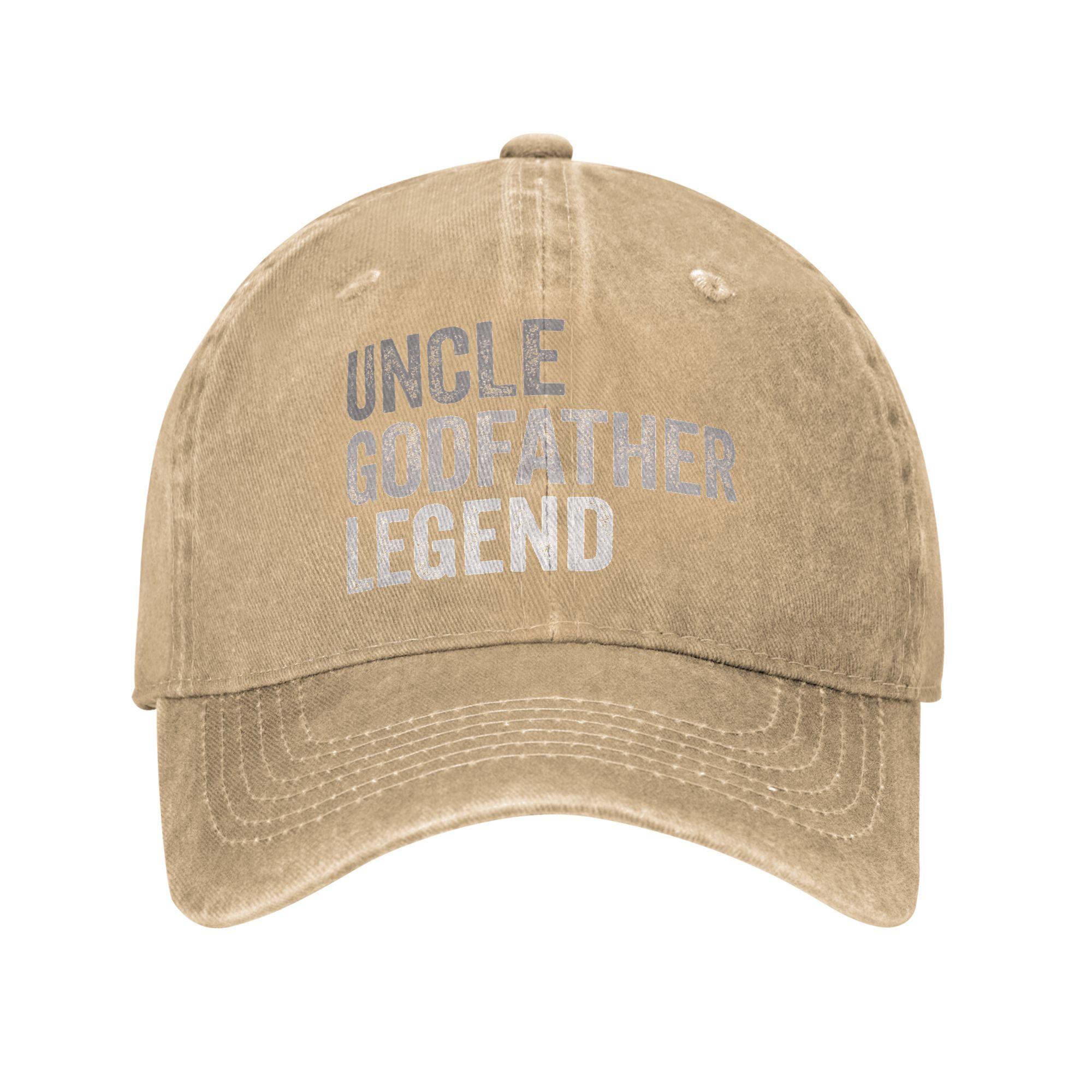 

Uncle Godfather Legend Casual Baseball Cap For Unisex-Teens Summer Hiking Fishing Hats Street Style Sunscreen Snapback Cap One Size хакі