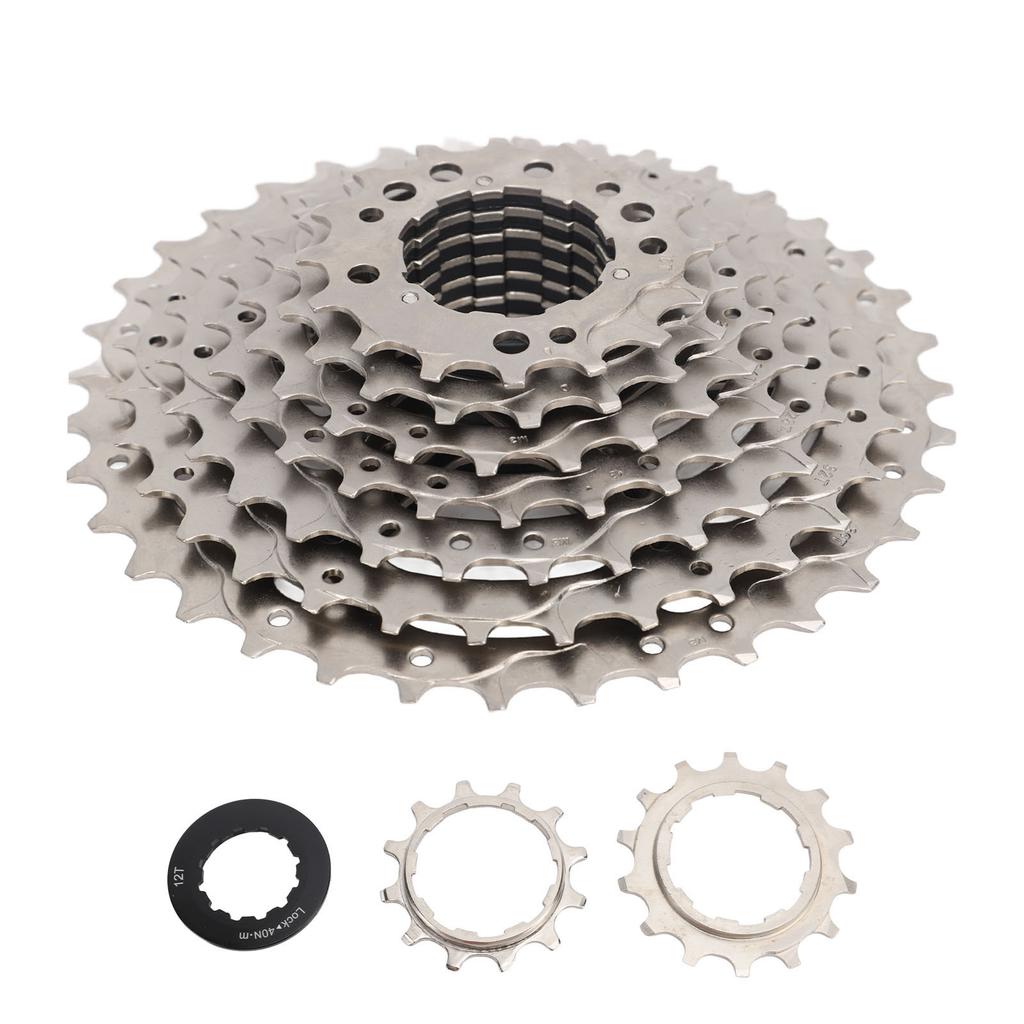 9 Speed 12‑36T Freewheel 9 Speed Cassette Aluminum Alloy Bike Bicycle Freewheel for Electric Bike Moped