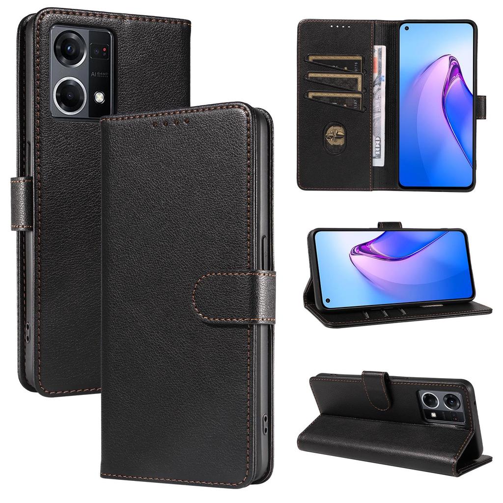 OPPO A60/Find X8 Leather Flip Case with Stand, 4G/5G Compatible Protective Cover