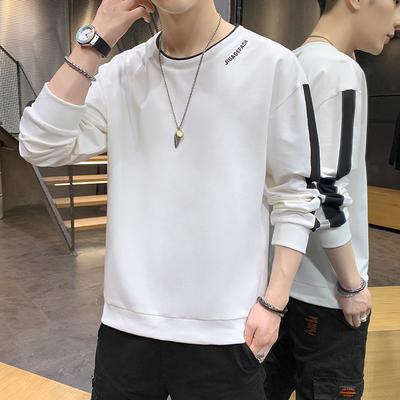 Sport-Sweatshirt Herren Herbst Neue Casual Rundhals Pullover Langarm T-Shirt Tops Bottoming Shirt Herren Samt Tops