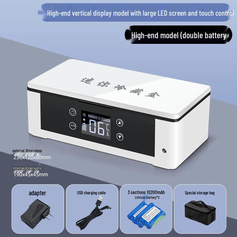 Přenosná mini lednička pro skladování inzulínu a hormonů - Konstantní teplota & Nabíjecí