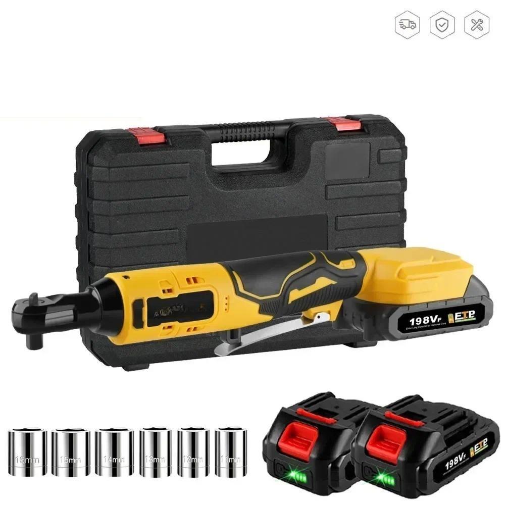 200N.M 3/8 Inch Cordless Efficient Handheld Rechargeable Repair Power Tool Electric Wrench Ratchet