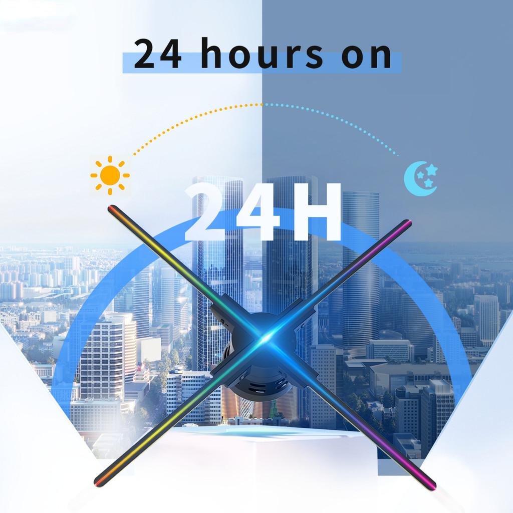 24V3A 3D Holograficzna Projekcja Wifi Led Logo Holograficzne Światło Odtwarzacz Pilot Zdalnego Sterowania 3D Wentylator Holograficzne Światła Reklamowe