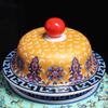 Ceramic Painted Flower and Bird Tea Caddy Color General Jar Household Food Coffee Bean Storage Jar Flower Arrangement Decoration