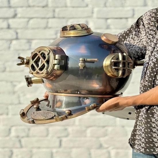 Handmade US Navy Diving Helmet:45.72 Cm Nautical Decor