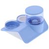 Haustier Wasserspender und Futternapf Set Katze 1,8L Automatischer Wasserspender Futterspender