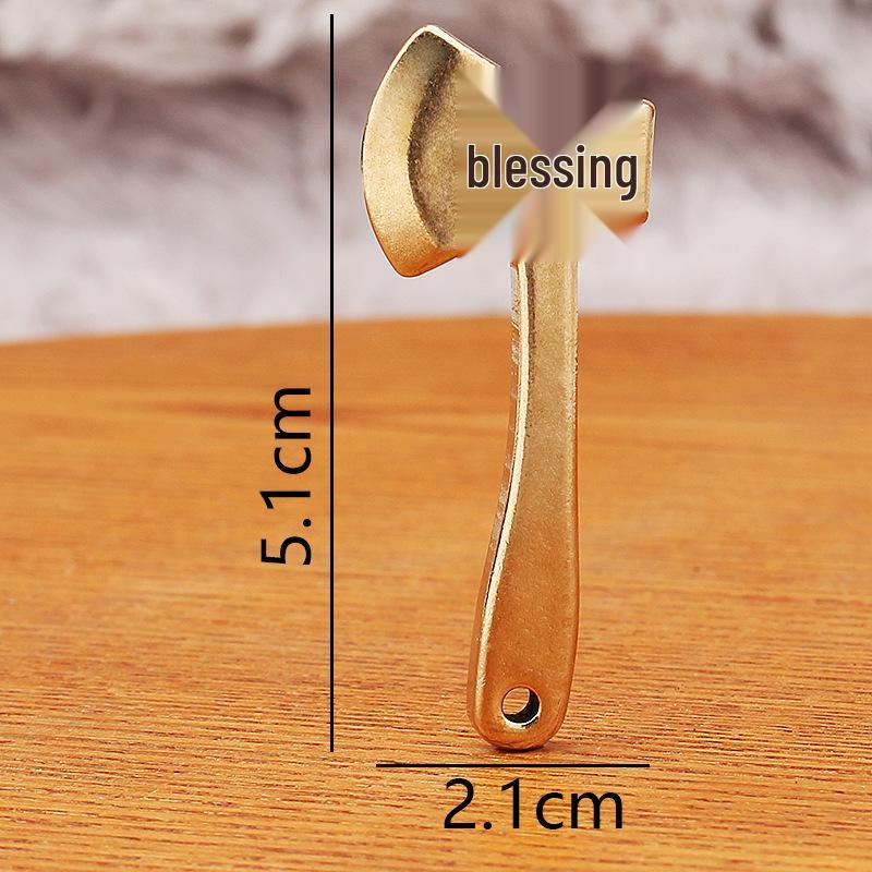 

Латунний Міні Підвіска-Шарм Щаслива Сокира Брелок - Аксесуар на Удачу