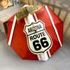 1PC Route 66 Umbrella Portable Folding Umbrella Iron Frame Hole Bone Structure Outdoor Home Umbrella A3