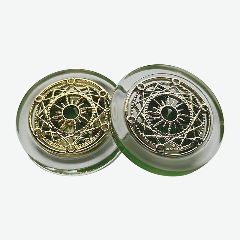 2Pcs Real Four Leaf Clover - Clover Stone Pocket Lucky Charm, Irish Blessing Good Luck Gift for Friends, Family (Transparent)