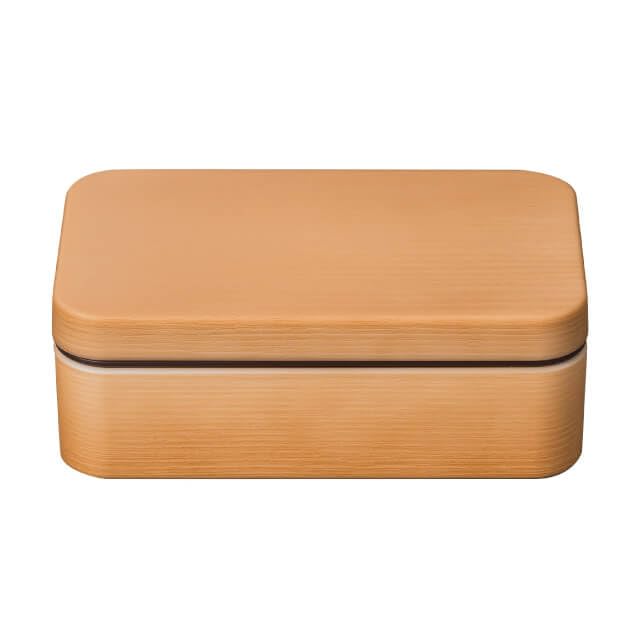 Masakazu lunch wooden rectangular lunch L 79772 Rice-resistant box, box, natural, (CC)
