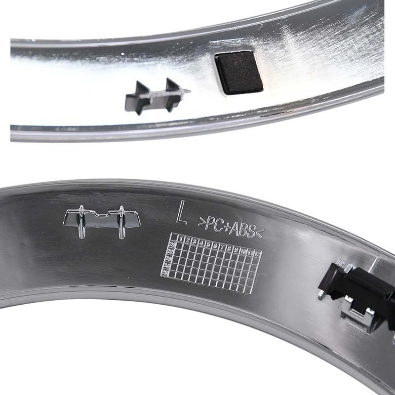 2 Stück Frontscheinwerferrahmen Scheinwerfer-Zierring für Mini Cooper F55 F56 F57 51137300631 51137300632 51712355791 51712355798
