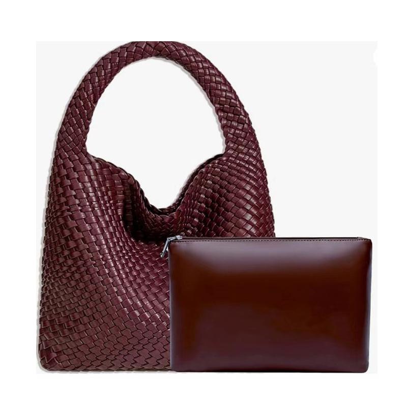 Women's Large Capacity Cross-Border Woven Shoulder Bag - Versatile Shopping & Commuter Tote