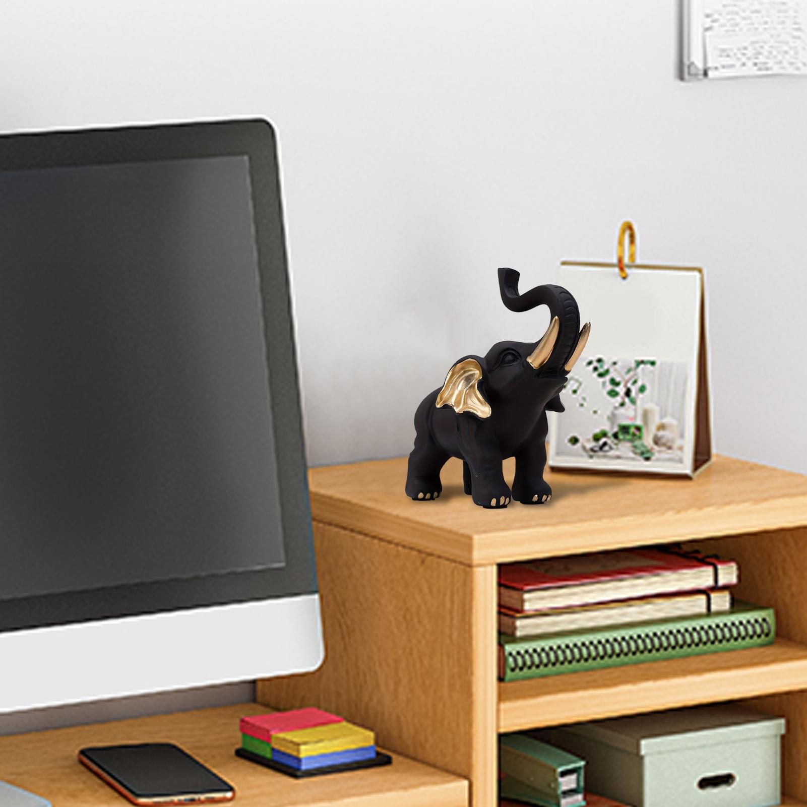 Light Luxury Elephant Sculpture Office Desk Decor European Style Home Living Room TV Cabinet Elephant Decor China Mainland