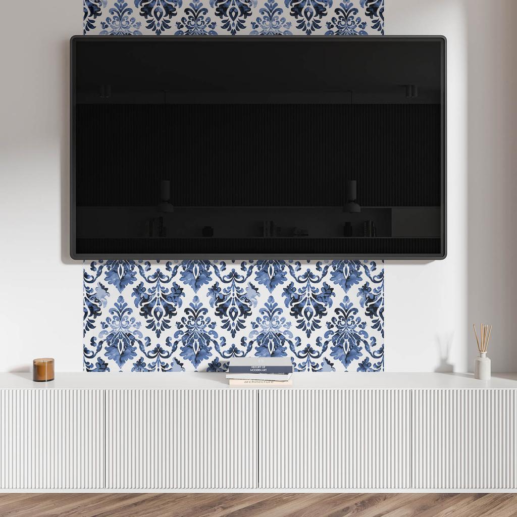 Self-Adhesive Vinyl Panel With Print 120x60 cm Floral Pattern in Baroque Style