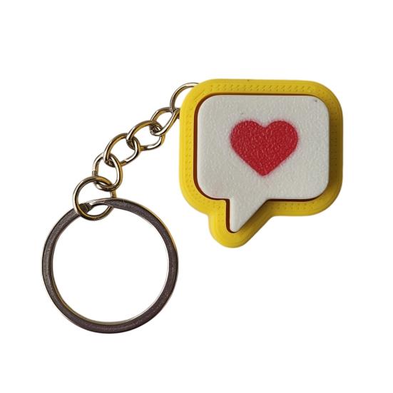 3D Printed Heart Clicker Keychain Pocket Size Fidget Finger Clicker Anxiety Stress Relief