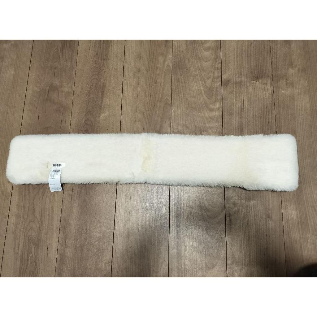 Used FURFUR Mini Fur Stole Fur Muffler Tippet White