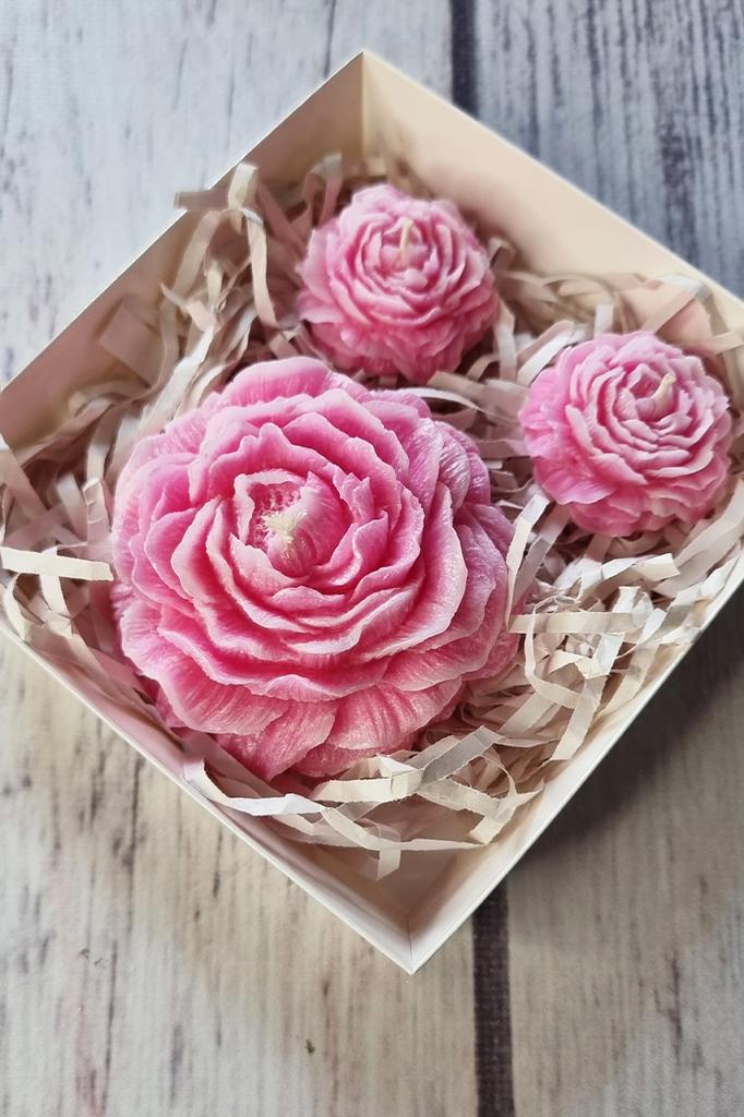 Handmade Candle Set, Gift Candle Set NWN-123 NeedleWoman   Red Guelder Rose (76681015)