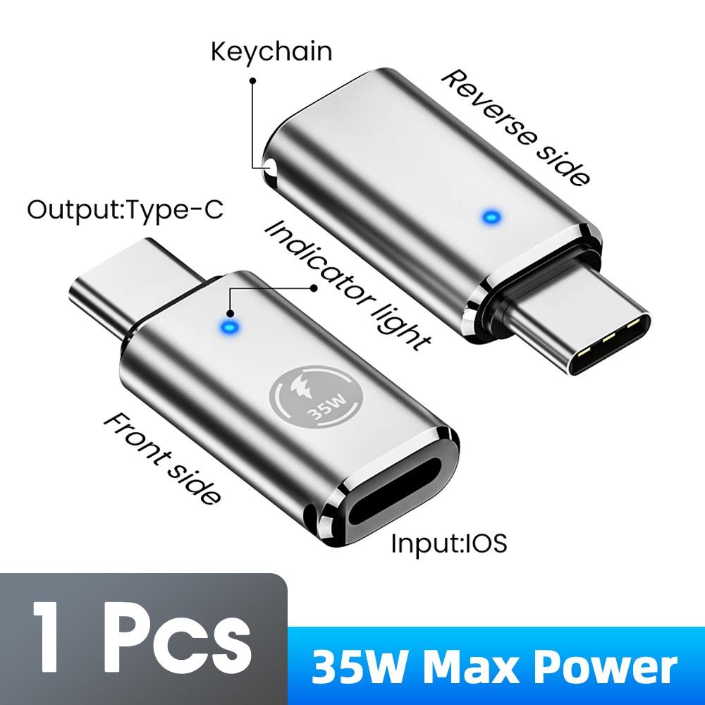 HdoorLink Адаптер типа C для адаптера Lightning Male на Type C Female 35 Вт PD Адаптер быстрой зарядки USB C Конвертер для IPhone 15
