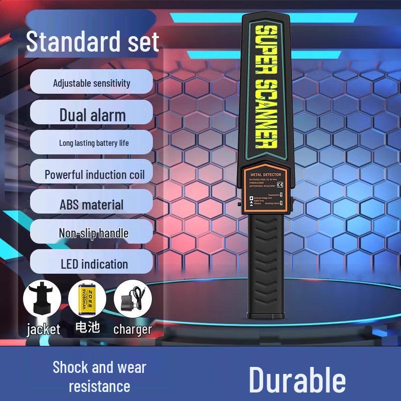 High-Precision Handheld Metal Detector Security Scanner with Infrared for Airports