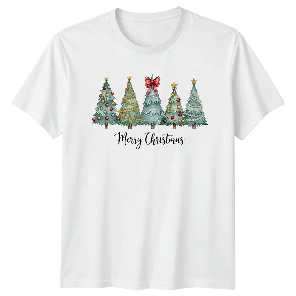 Merry Christmas Trees Holiday Christmas Unisexs TShirt Unisexs Graphic Tee