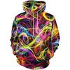 Asylvain Unisex s potiskem Mikina 3D Cool Design Tištěná barevná mikina Pánská a dámská