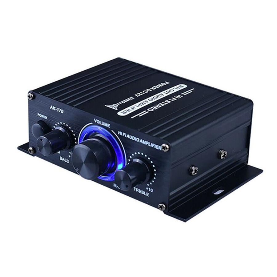 12V 400W Mini HIFI Audio Power Amplifier Home Black Digital Aluminum Alloy AMP